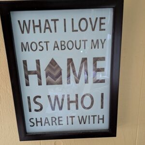 Charming Black Framed Home Quote Wall Art